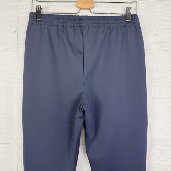Theory Tapered Leg Pull On Pants Knit Tech Size 6 Gray Stretch Pockets Casual - Picture 8 of 16